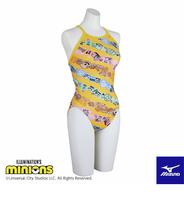 ミズノ（MIZUNO）競泳水着 ジュニア 女子 水泳 ミニオンミディアムカット N2MAC49645