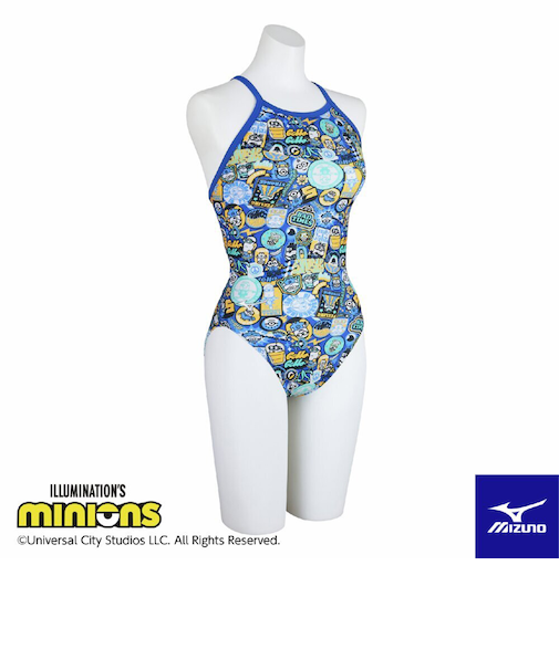ミズノ（MIZUNO）競泳水着 ジュニア 女子 水泳 ミニオンミディアムカット N2MAC49527