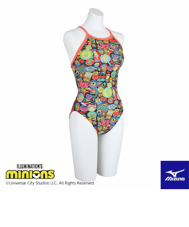 ミズノ（MIZUNO）競泳水着 ジュニア 女子 水泳 ミニオンミディアムカット N2MAC49560