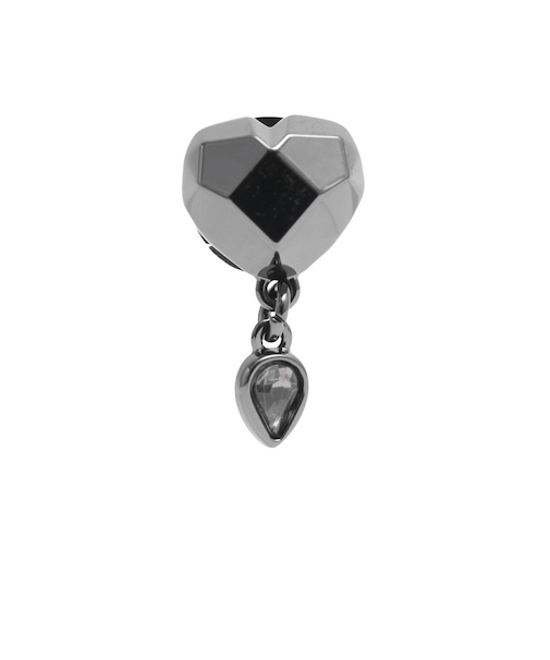 クロックス（crocs）ジビッツチャーム パンク ガンメタル ハート 10015558