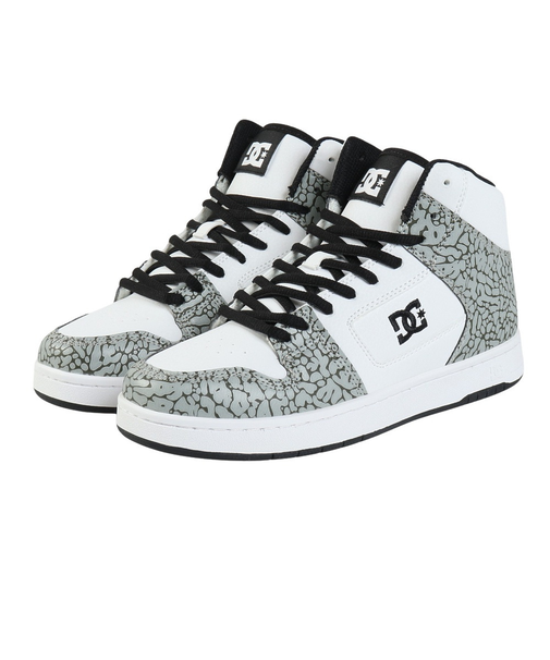 ディーシーシューズ（DC SHOES）スニーカー ボーダーシューズ マンテカ 4 HI SE SN ホワイト グレー 25FWDM254309WGR カジュア…