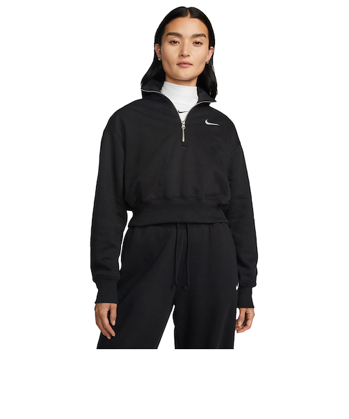 ナイキ（NIKE）スポーツウェア フェニックス フリース オーバーサイズド 1/2ジップ クロップ スウェットシャツ DQ5768-010