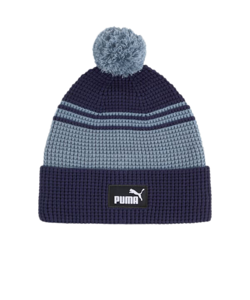 プーマ（PUMA）帽子 ニットキャップ  ESS  ミッドクラウン  ポム  ビーニー  紺 ネイビー 02655001 シンプル 防寒小物 あったか