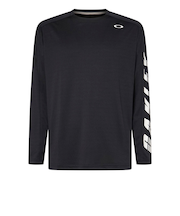 オークリー（OAKLEY）テニスウェア SLANT ロゴプリント長袖 Tシャツ 12.0 FOA408265-02E