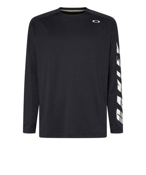 オークリー(OAKLEY)テニスウェア SLANT ロゴプリント長袖 Tシャツ 12.0 FOA408265-02E