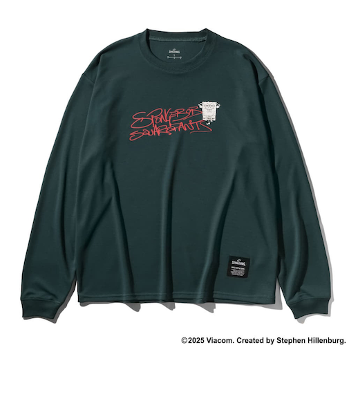 スポルディング（SPALDING）バスケットボールウェア ロングスリーブTシャツ スポンジ・ボブ グラフィティ SMT25155SSP