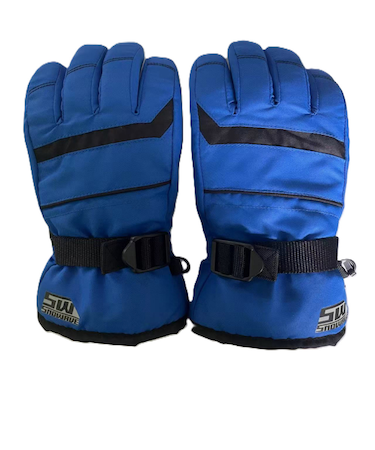 スノーウェイブ（SNOW WABE）ボーイズ 五指グローブ 25SW-001JB BLU