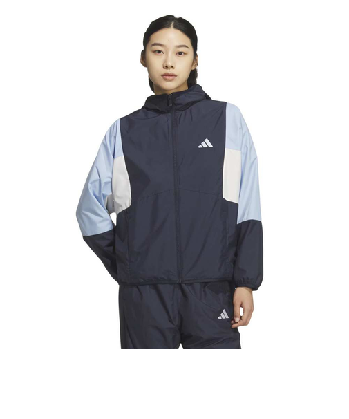 アディダス(adidas)TEAM トラム ルーズフィット カラー ブロッキング ウインドブレーカー ジャケット P0338-KA0936
