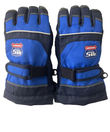 スノーウェイブ（SNOW WABE）キッズ ボーイズ 五指グローブ 25SW-002KB BLU