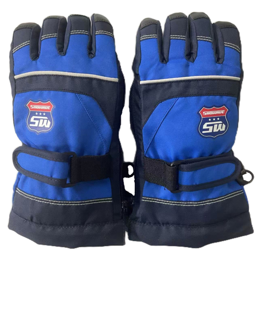 スノーウェイブ（SNOW WABE）キッズ ボーイズ 五指グローブ 25SW-002KB BLU
