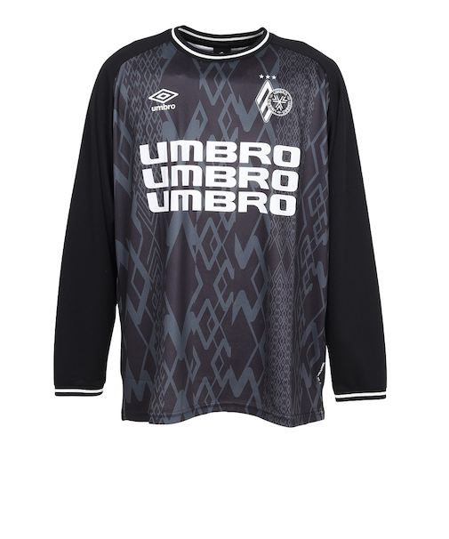 アンブロ（UMBRO）サッカーウェア THIRD グラフィック長袖プラクティスシャツ UF5FLS50M BK00
