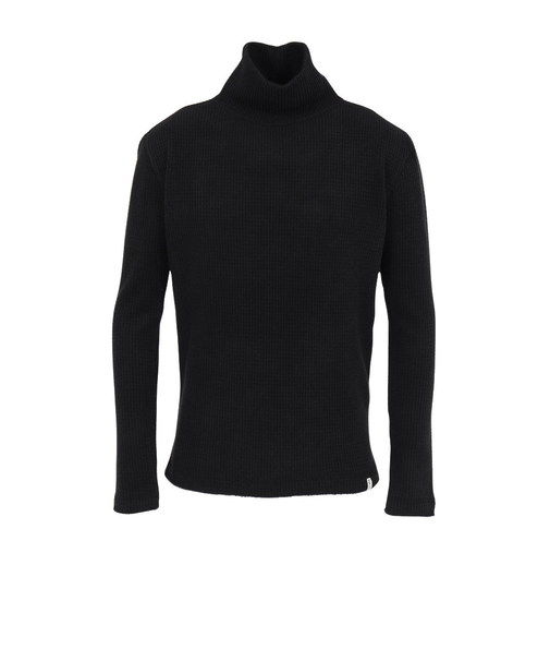 エルケクス（ELKEX）長袖 ワッフル タートルネック Tシャツ EKM5FA0004 BLK
