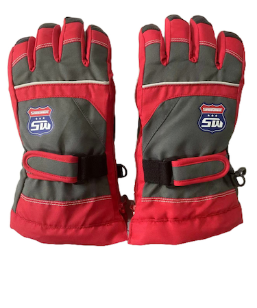 スノーウェイブ（SNOW WABE）キッズ ボーイズ 五指グローブ 25SW-002KB RED