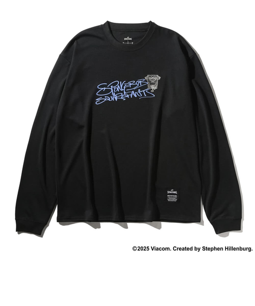 スポルディング(SPALDING)バスケットボールウェア ロングスリーブTシャツ スポンジ・ボブ グラフィティ SMT25155SBK