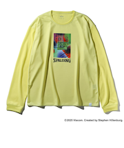 スポルディング(SPALDING)バスケットボールウェア ロングスリーブTシャツ スポンジ・ボブ ネオンアート SMT25154SML