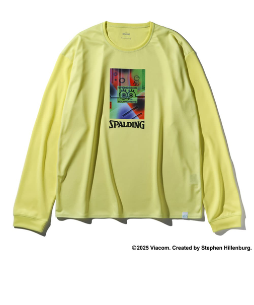 スポルディング（SPALDING）バスケットボールウェア ロングスリーブTシャツ スポンジ・ボブ ネオンアート SMT25154SML