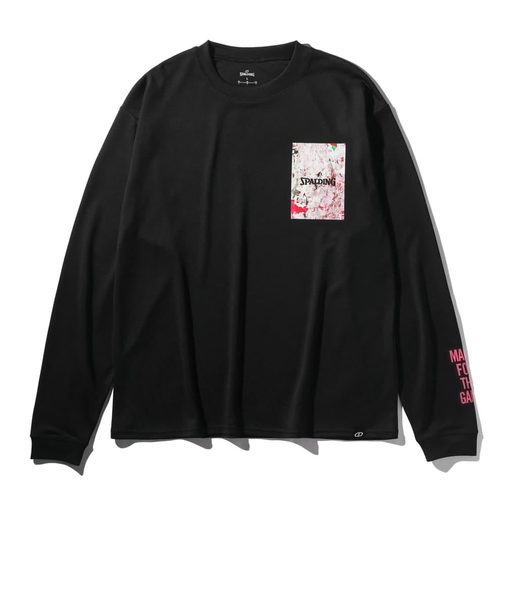 スポルディング（SPALDING）バスケットボールウェア ロングスリーブTシャツ グランジウォール SMT25122BK