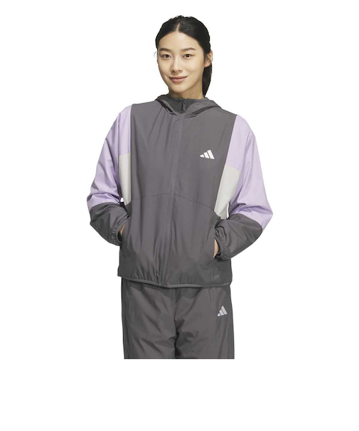 アディダス（adidas）トラム ルーズフィット カラー ブロッキング ウインドブレーカー ジャケット P0338-KA0937