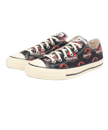 コンバース(CONVERSE)スニーカー キャンパスシューズ オールスター エイジド LG OX ジュラシック・パーク B ブラック 31315580