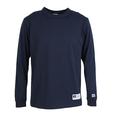 ラッセル（RUSSELL）30/-TC 長袖Tシャツ RBM25S0016 NVY