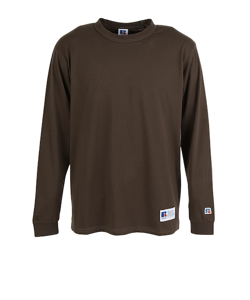 ラッセル（RUSSELL）30/-TC 長袖Tシャツ RBM25S0016 BRN
