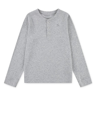 アバクロンビー&フィッチ（Abercrombie & Fitch）ジュニア ボーイズ 長袖 ヘンリー ワッフル Tシャツ 93AK59-GH3