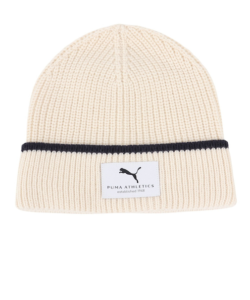 プーマ（PUMA）帽子 ニットキャップ  CLASS  ミッドクラウン 白 アイボリー 02641301 シンプル 防寒小物 あったか
