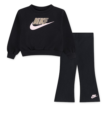 ナイキ(NIKE)ジュニア ガールズ WILD WARMTH ロゴ レギンス 上下セット 26N517-023