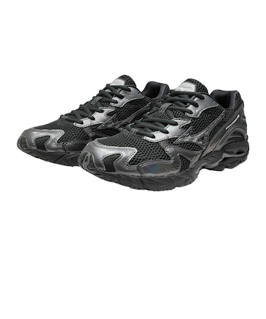 ミズノ（MIZUNO）ランニングシューズ スニーカー ウエーブ ライダー 10 ブラック グレー D1GA243108 スポーツシューズ