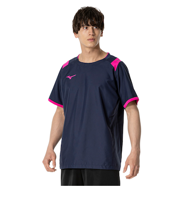 ミズノ（MIZUNO）バレーボールウェア Basic半袖ピステシャツ V2MEB53014