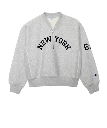 チャンピオン-ヘリテイジ(CHAMPION-HERITAGE)ウィメンズ リバースウィーブ ハーフジップ スウェットシャツ CW-C004 040