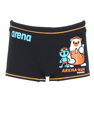 アリーナ（ARENA）競泳水着 ジュニア 男子 水泳 トレーニングスパッツ 黒 130-140サイズ AS5SWM02B BK03