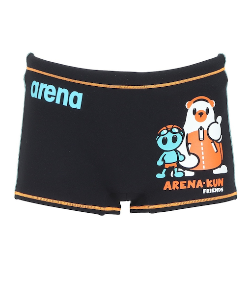 アリーナ（ARENA）競泳水着 ジュニア 男子 水泳 トレーニングスパッツ 黒 130-140サイズ AS5SWM02B BK03