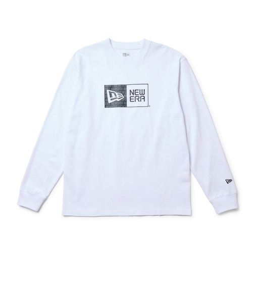 ニューエラ（NEW ERA）長袖 コットン Tシャツ Pattern Box Logo レギュラーフィット 14682713