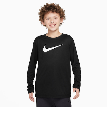 ナイキ(NIKE)ジュニア ドライフィット LGD スウッシュ HBR 長袖Tシャツ FZ5192-010