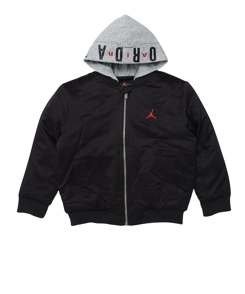 ジュニア ジョーダン アウター ビッグロゴ フーデッド ボンバー 85D647-023