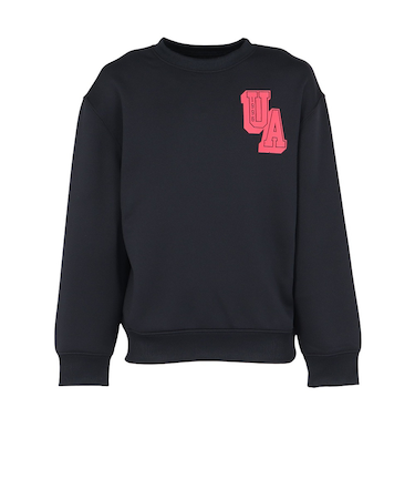 アンダーアーマー(UNDER ARMOUR)ボーイズ テック テリー オーバーサイズド カレッジ クレスト ロゴ クルーネック 6007825 001