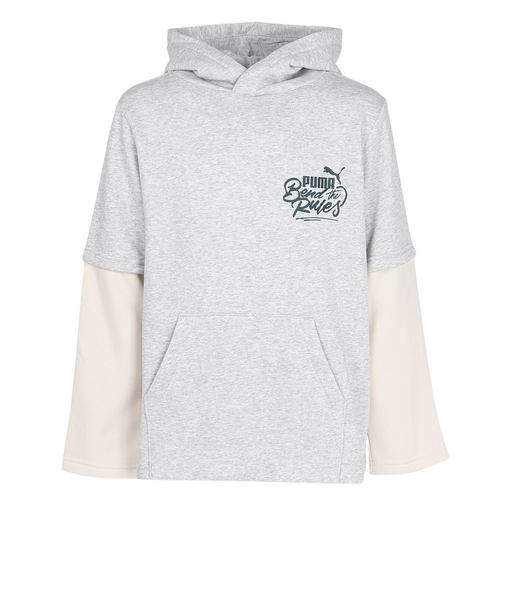 プーマ(PUMA)ジュニア MID90S レイヤード フーディ 691176 04 LGRY