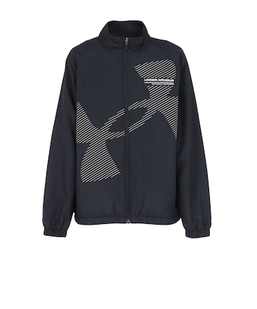 アンダーアーマー(UNDER ARMOUR)ボーイズ トリコット ラインド スーパービッグロゴ フルジップ ジャケット 6007820 001