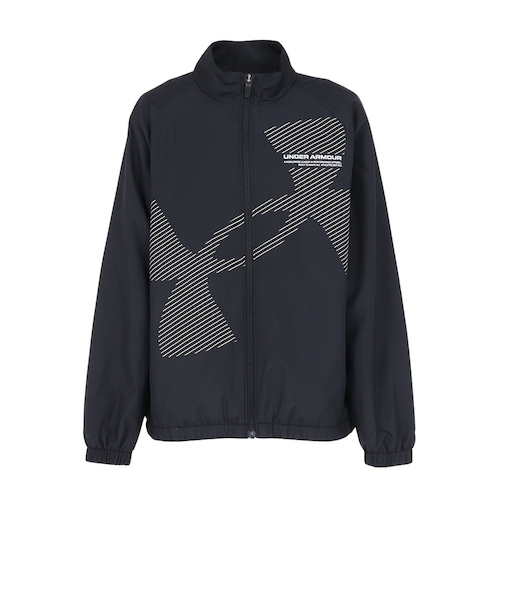 アンダーアーマー(UNDER ARMOUR)ボーイズ トリコット ラインド スーパービッグロゴ フルジップ ジャケット 6007820 001