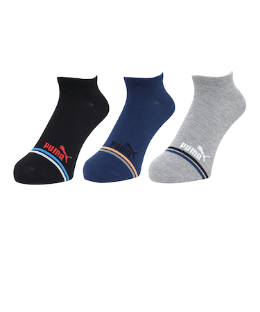 プーマ（PUMA）靴下 ライン スニーカーソックス 3足組 25.0cm 2823269-02 3色セット