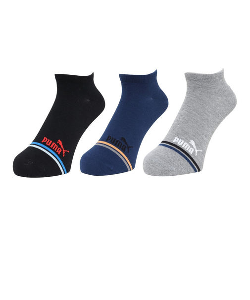 プーマ（PUMA）靴下 ライン スニーカーソックス 3足組 25.0cm 2823269-02 3色セット