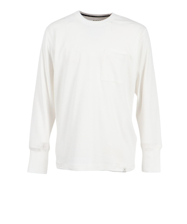 エルケクス（ELKEX）無地 ソフト クルー 長袖Tシャツ EKM5FA0001 OWHT