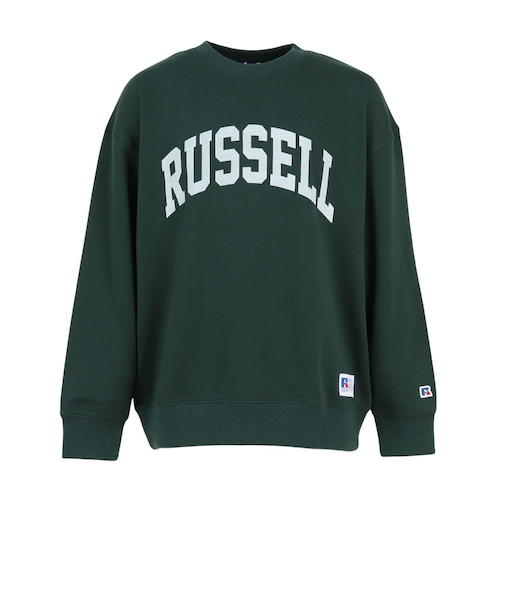 ラッセル(RUSSELL)C100 アーチロゴ クルーネック スウェットシャツ RBM25F0007 DGRN