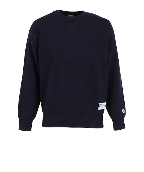 ラッセル(RUSSELL)スウェットライク クルーネック ニットシャツ RBM25F0015 NVY