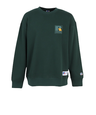 ラッセル（RUSSELL）C100 ワンポイント ロゴ クルーネック スウェットシャツ RBM25F0008 DGRN