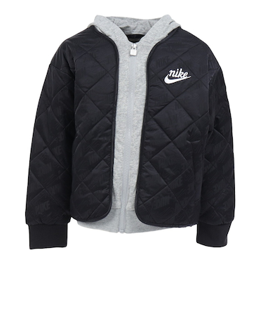 ナイキ(NIKE)ジュニア NKN フリース フーデッド QUILT ジャケット 86N071-023