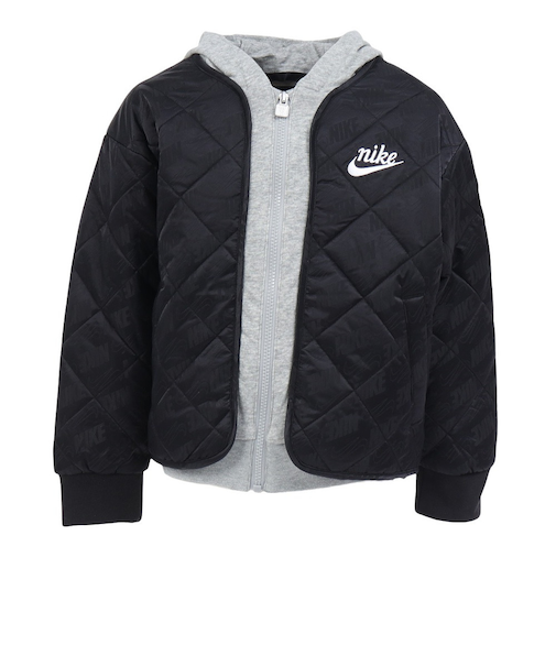 ナイキ(NIKE)ジュニア NKN フリース フーデッド QUILT ジャケット 86N071-023