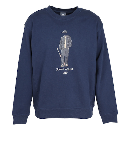 ニューバランス（new balance）QTMベースボールルーテッドイン スポーツ クルー スウェットシャツ  MT53678NNY