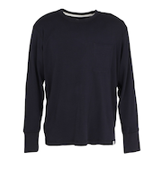 エルケクス（ELKEX）無地 ソフト クルー 長袖Tシャツ EKM5FA0001 BLK